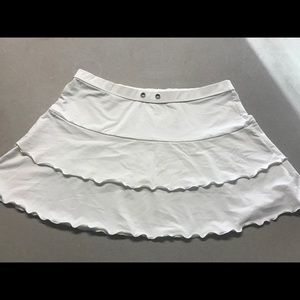 Athleta White Ruffle Skirt